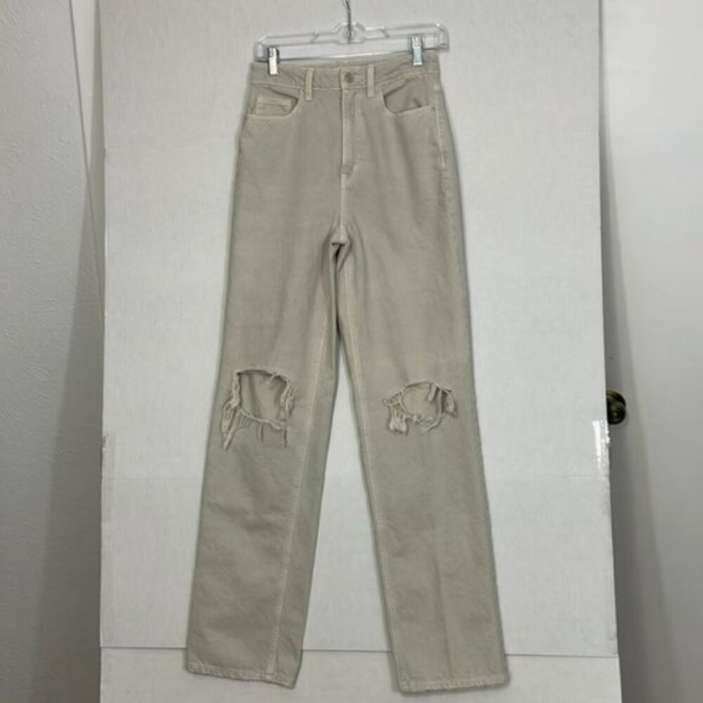 PacSun Off White '90s Boyfriend Jeans High Rise Cream 26